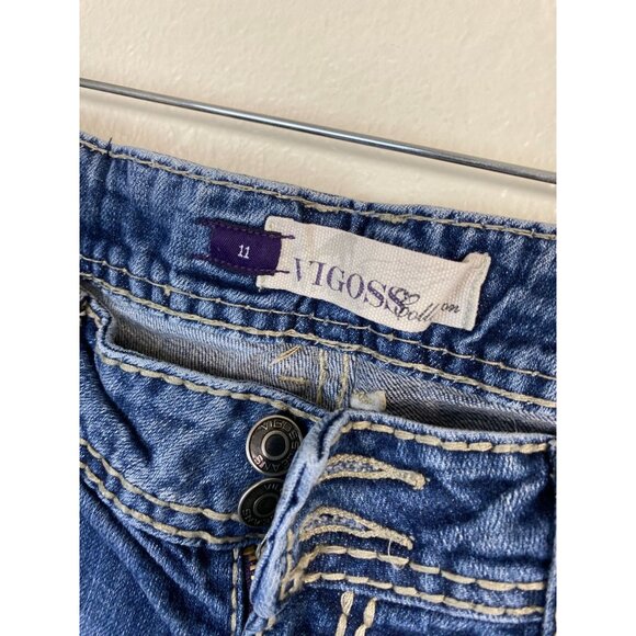 Vigoss womens Blue Bootcut Jeans Size 11Western Cowboy Embroidered Rodeo Denim - Picture 3 of 16